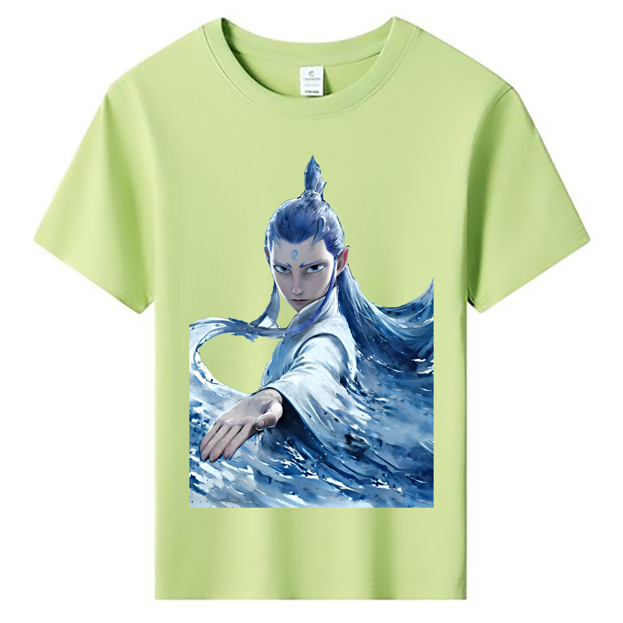 （画像用） Ne Zha 2 ナタ 魔童の大暴れ 綿100％キッズTシャツ（フロントプリント）
